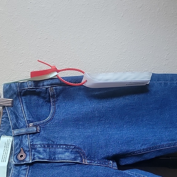 💥HP💥NWT Off White Diagonal Stripe Skinny Jean - Picture 4 of 9